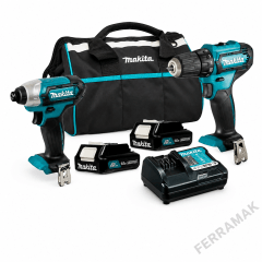 Kit Makita CLX228 12V – Taladro Percutor HP333D + Atornillador de Impacto TD110D