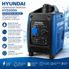 Generador Portátil Inverter Hyundai 2000W