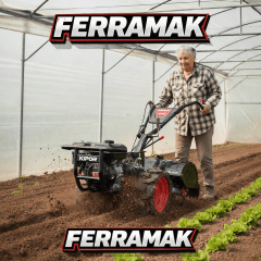 Motocultivador Kipor 7HP Bencinero con Implementos – Arado + Rotovator