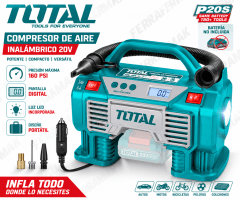 Inflador Compresor Aire Inalámbrico 20v Total