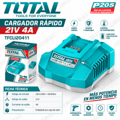 Cargador de Bateria Inteligente 20V 4A Total