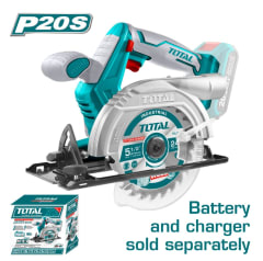 Sierra Circular Inalámbrica 20V 140MM Sin batería ni cargador. Total Tools TSLI1401