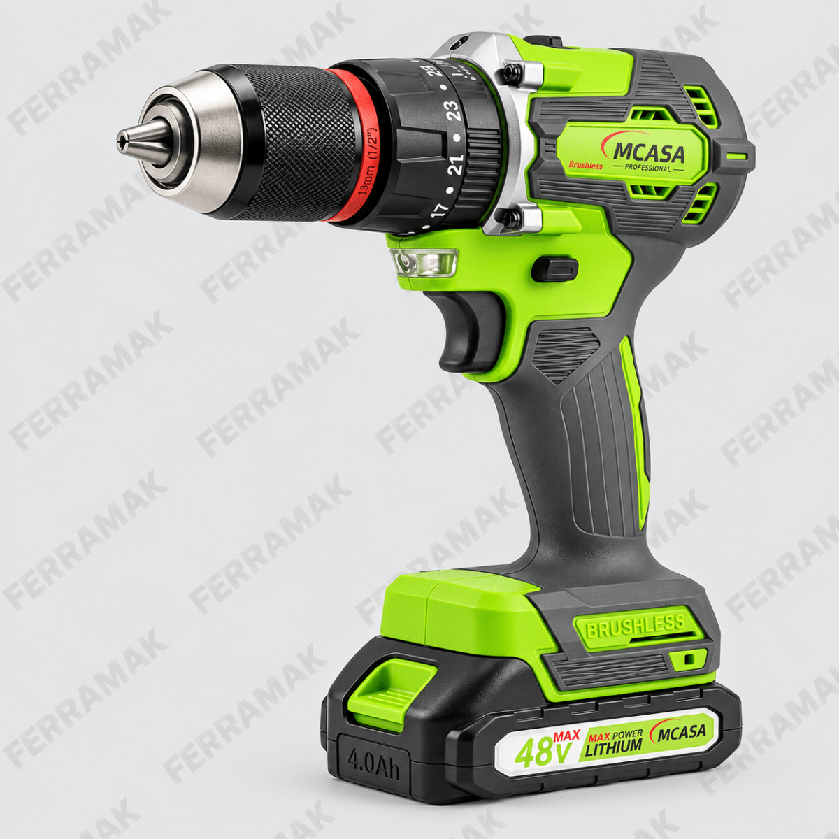 Kit Taladro Destornillador Inalámbrico Brushless 13mm mCasa + 25 Puntas1