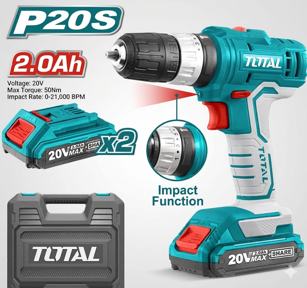 Taladro Percutor Inalámbrico 20V2