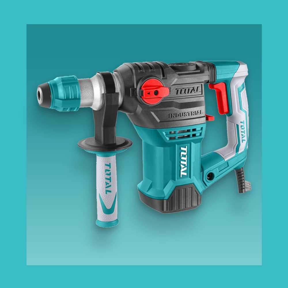 ROTOMARTILLO 1500W SDS-PLUS + 3 BROCAS + PUNTO + CINCEL+ ESCOBILLA TOTAL TOOLS TH11532162