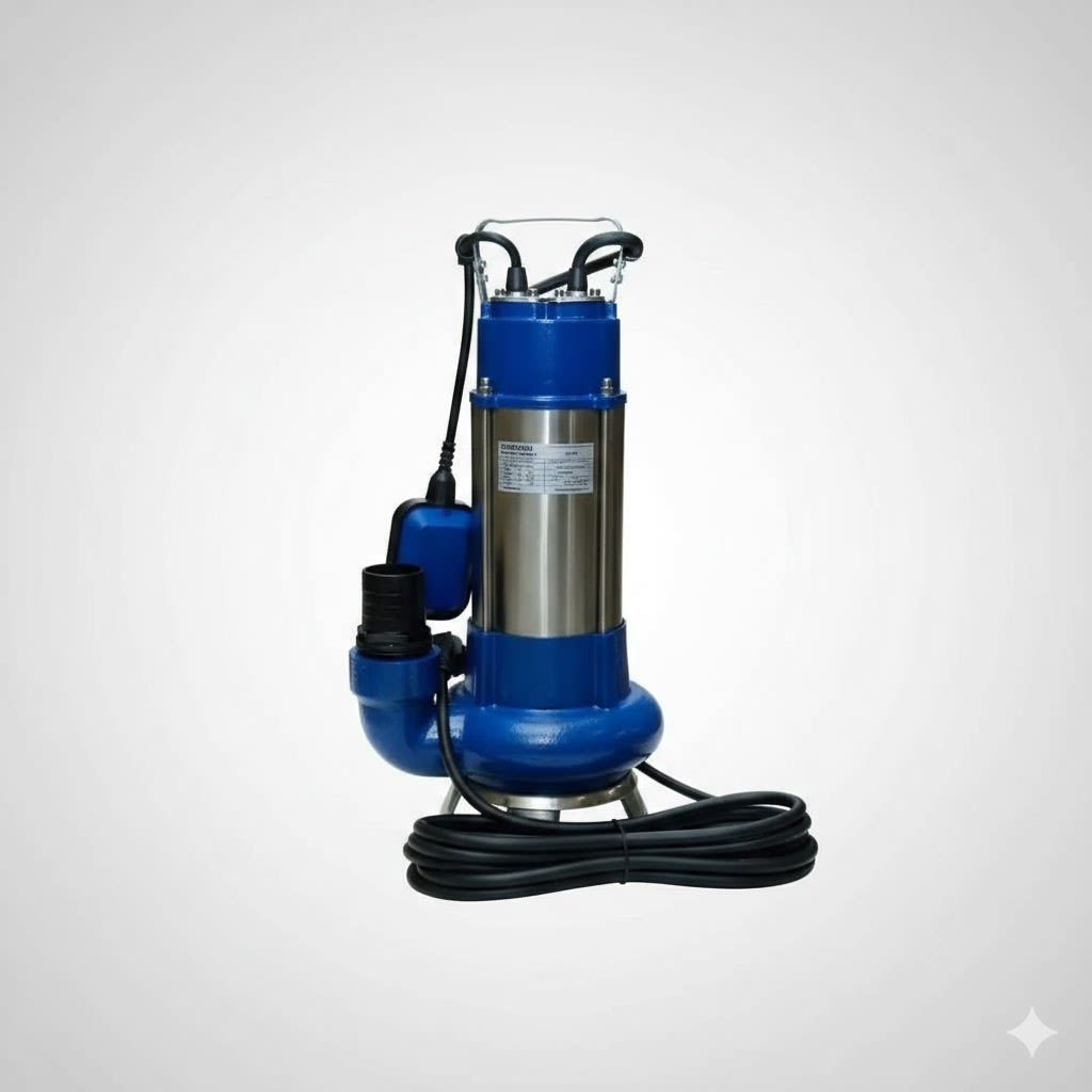 Bomba de Agua sumergible de acero inox. 1.5 HP / Para aguas limpias y sucias1