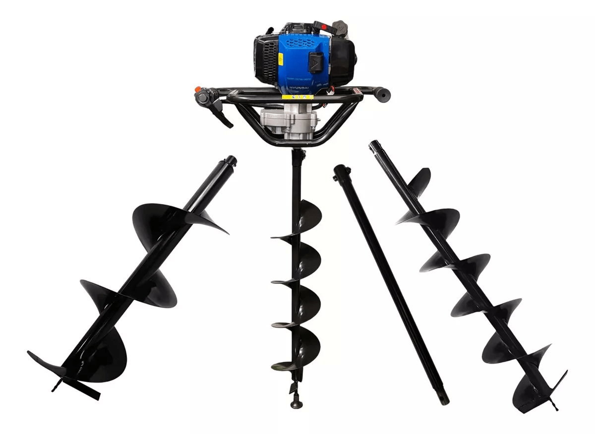 Ahoyador a Combustión Hyundai 52cc – Potente Barreno con Brocas de 10, 15 y 20 cm | Modelo 82HYTGD5201