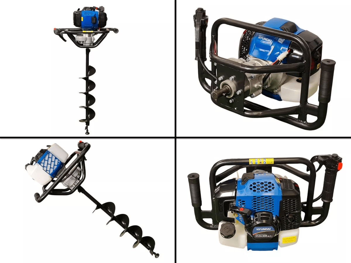 Ahoyador a Combustión Hyundai 52cc – Potente Barreno con Brocas de 10, 15 y 20 cm | Modelo 82HYTGD5204