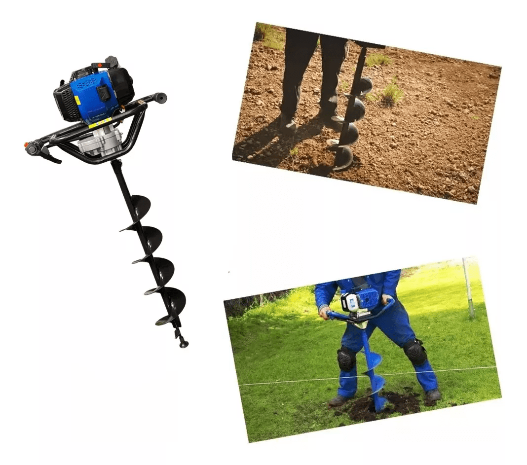 Ahoyador a Combustión Hyundai 52cc – Potente Barreno con Brocas de 10, 15 y 20 cm | Modelo 82HYTGD5205