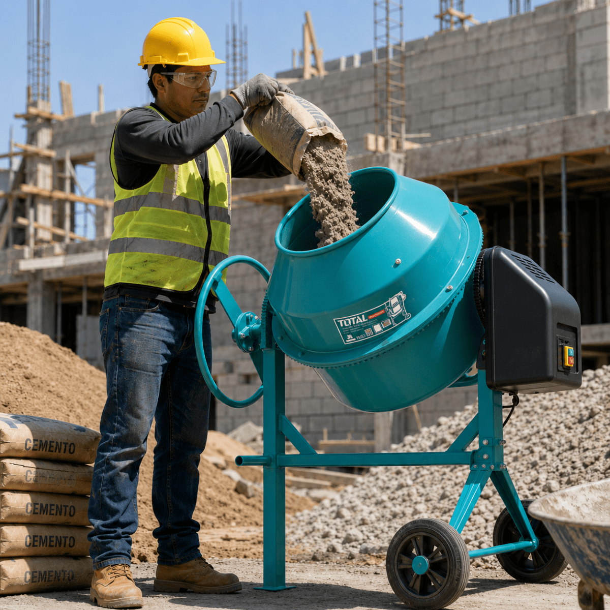 BETONERA INDUSTRIAL  TOTAL 180L 800W1