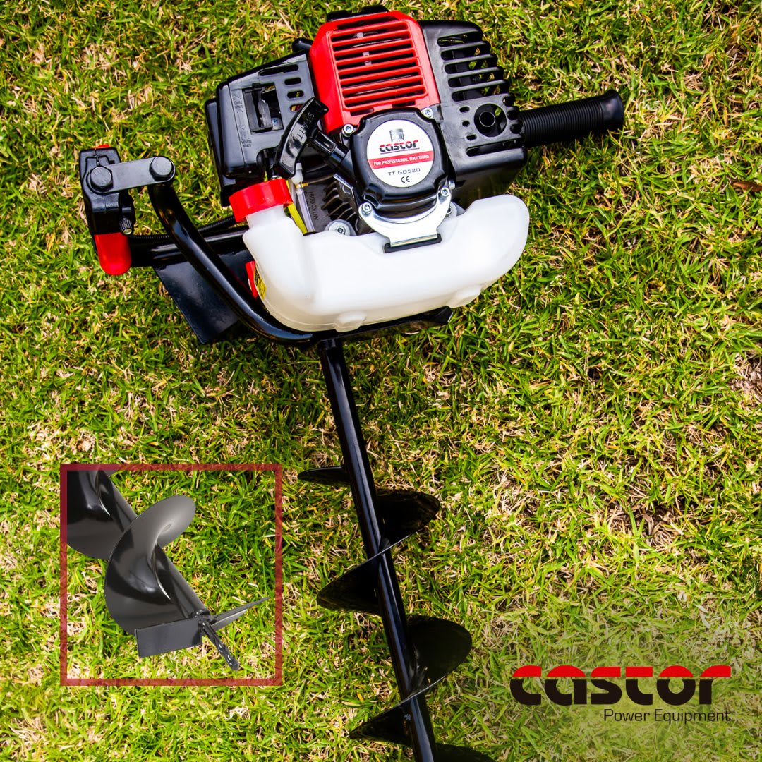 Barreno Ahoyador Castor 2.1 HP Modelo GD520 – Perforador de Tierra a Gasolina para Postes y Cercos | Ferramak Chile2