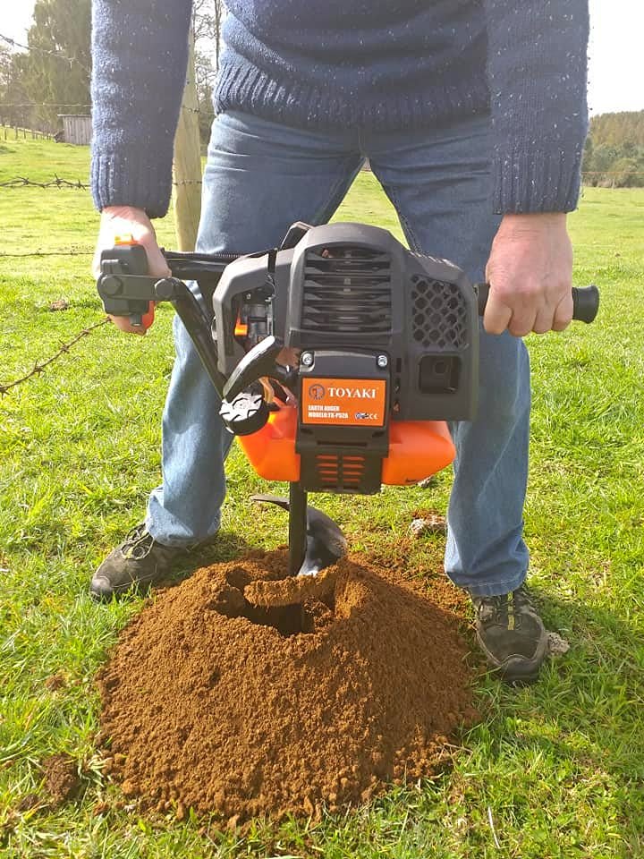Barreno Ahoyador Profesional TOYAKI Japón + 3 Brocas | Perforador de Suelo para Postes y Plantaciones1
