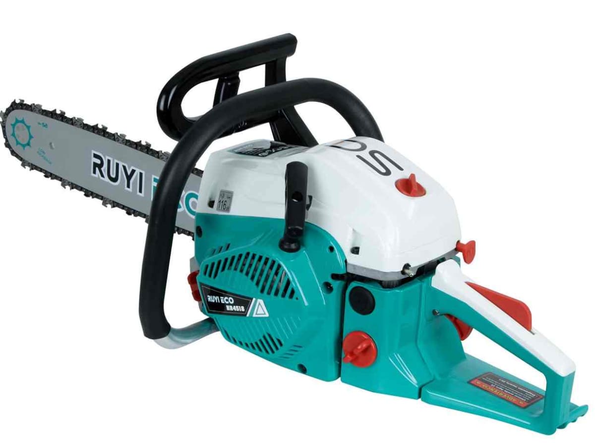 Motosierra Ruyieco 45cc con Espadas de 16” y 18”3