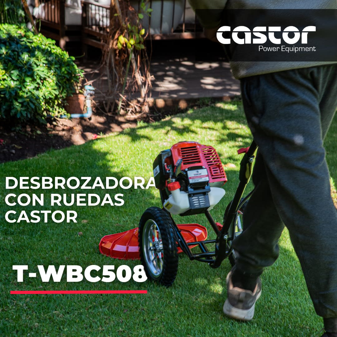Desbrozadora con Ruedas Castor T-WBC508 – Potente, Estable y Eficiente para Pasto Alto1