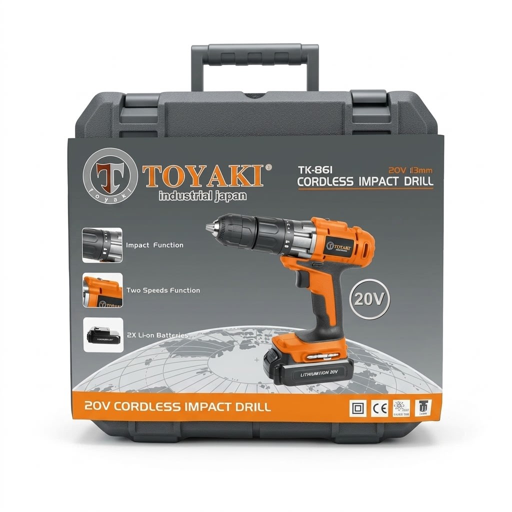 Taladro Impacto Recargable 20V 13 mm con 2 Baterías y Cargador3