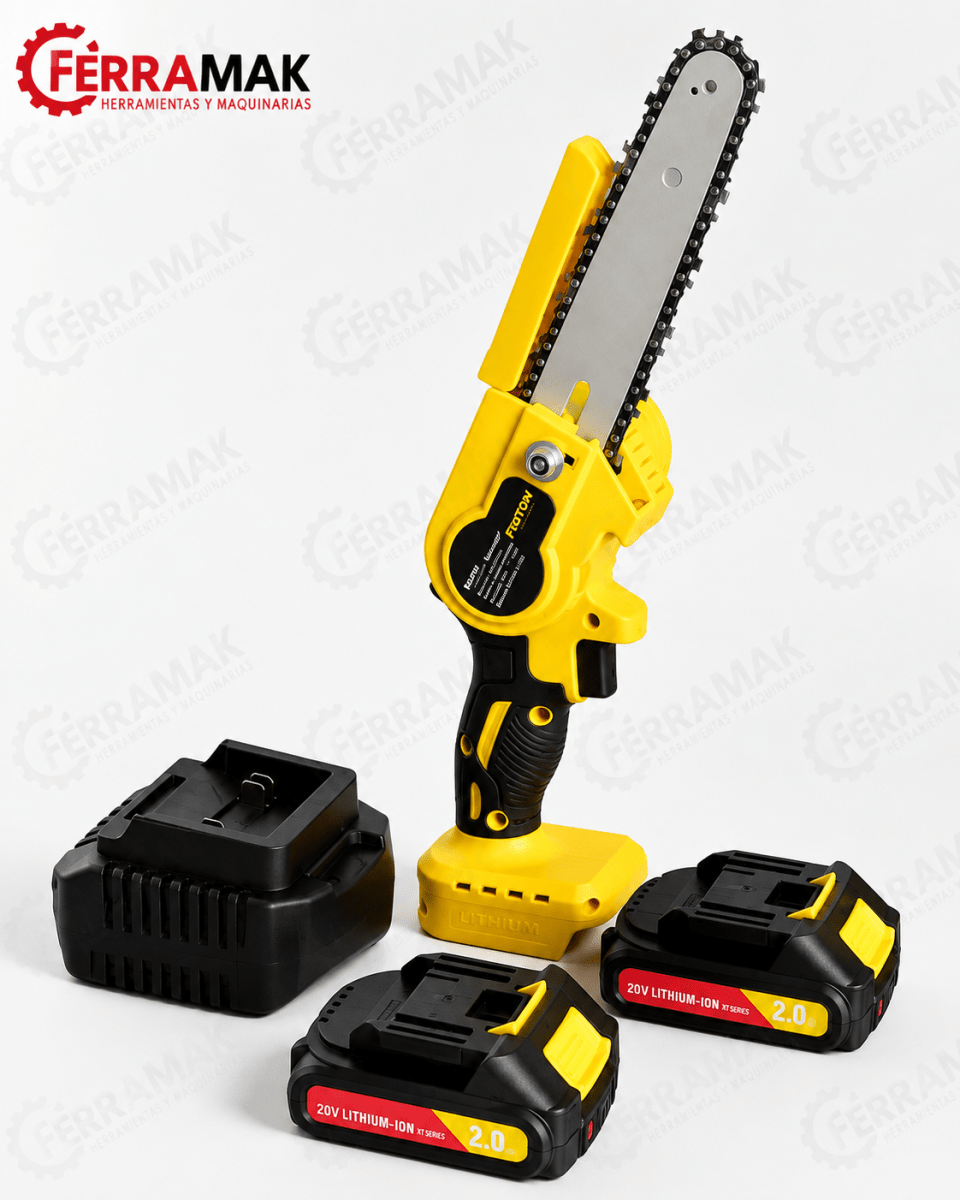 Motosierra Mini Inalambrica 6 20v 2bat 2ah Ferton1