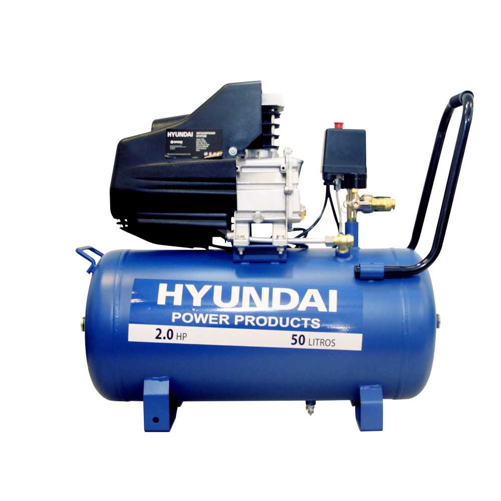 Compresor Hyundai 50L 2HP Monofásico 115 PSI – Aire Directo para Talleres y Herramientas Neumáticas2