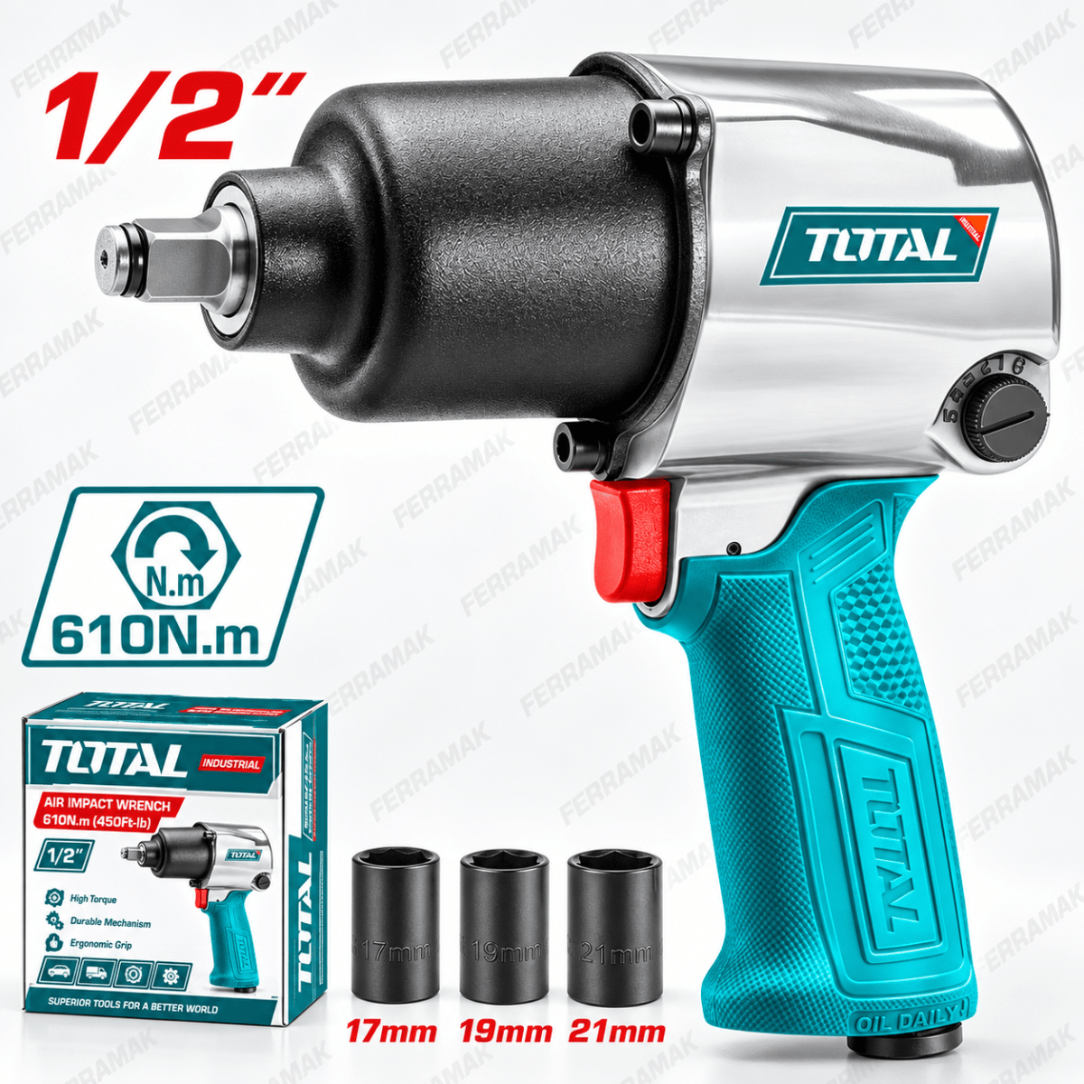 Llave de Impacto Neumática 1/2
