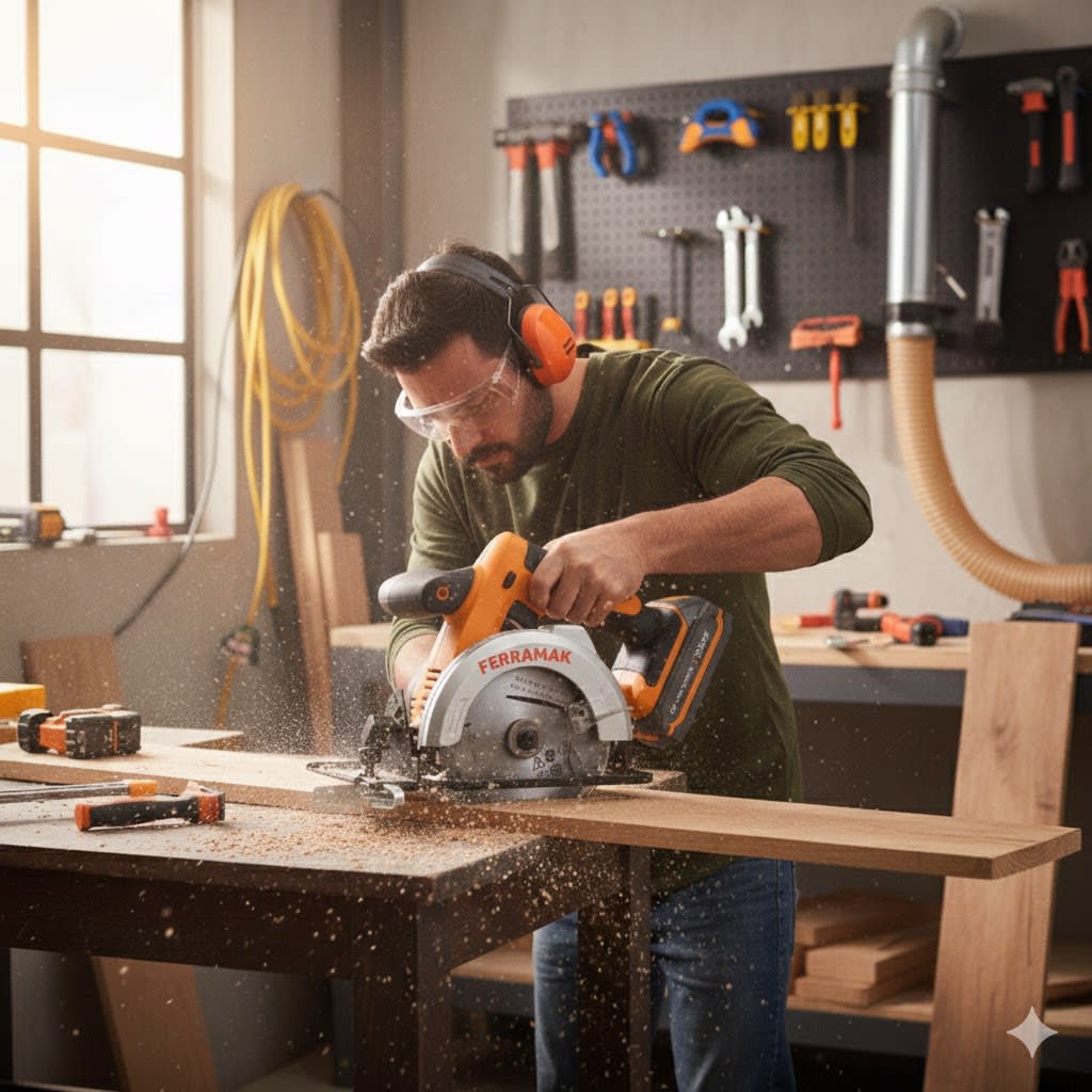 Sierra Circular Inalámbrica Hoteche 20V1