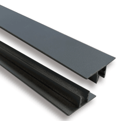 Perfil Metal Unión Madera Gris Oscuro Unid. 380 cm