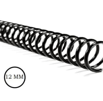 ESPIRAL PLASTICO NEGRO 100 UNIDADES N°121