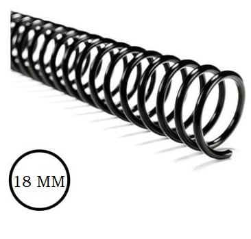 ESPIRAL PLASTICO NEGRO 50 UNID N°18