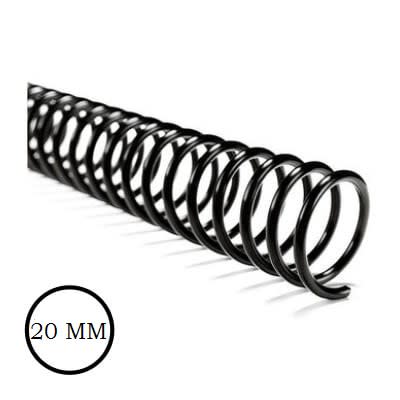 ESPIRAL PLASTICO NEGRO 50 UNID N°20