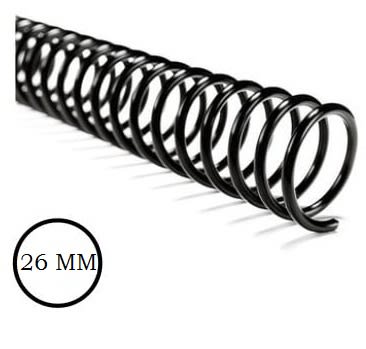 ESPIRAL PLASTICO NEGRO 50 UNID N°26