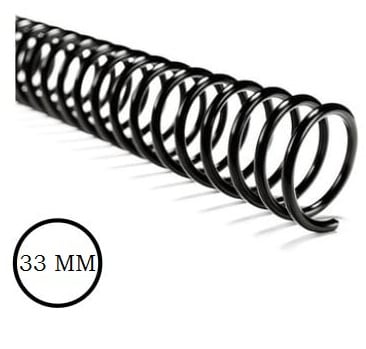 ESPIRAL PLASTICO NEGRO 25 UNIDADES N°33