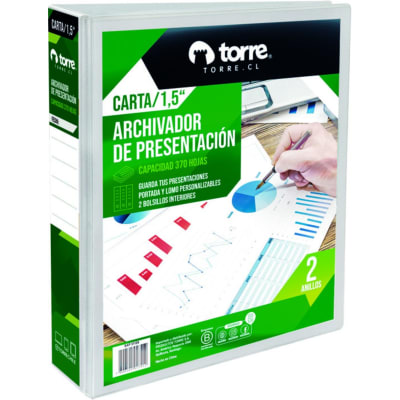 ARCHIVADOR TORRE PRESENTACION BLANCO