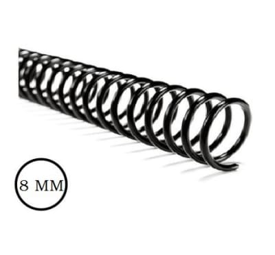 ESPIRAL PLASTICO NEGRO 100 UNIDADES N°08