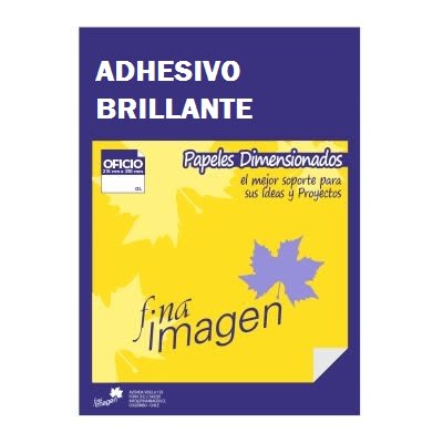 PAPEL ADHESIVO BRILLANTE OFICIO (RESMA)