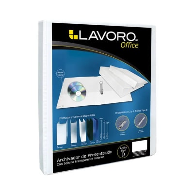 ARCHIVADOR CARTA BLANCO 2 ANILLOS 1.5 PULG