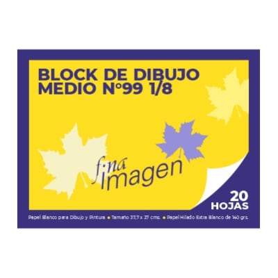BLOCK DE DIBUJO FINA IMAGEN DIBUJO 99 MEDIO1