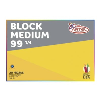 BLOCK DE DIBUJO MEDIUM 99 1/4 20 HOJAS1