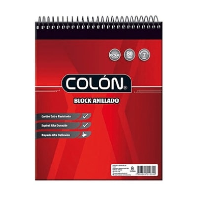 BLOCK APUNTES COLON ESCOLAR 1/2 OFICIO 7 MM 80 HOJAS1