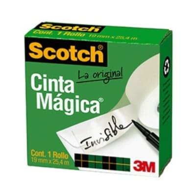 CINTA ADHESIVA 3M MAGICA 19X25MT 810  (3MH457) VERDE1