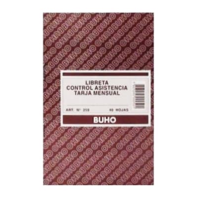 LIBRETA CONTROL DE ASISTENCIA