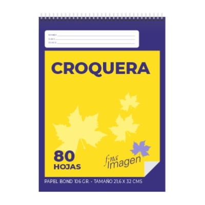 CROQUERA FINA IMAGEN OFICIO DOBLE FAZ 140 GR1