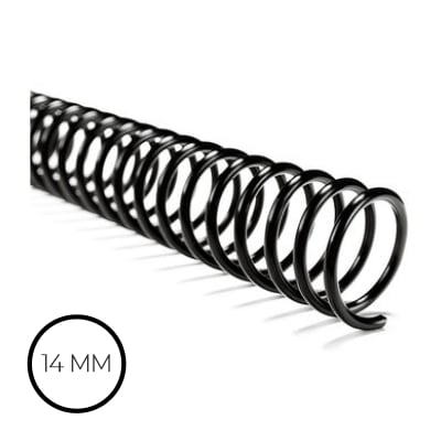 ESPIRAL PLASTICO NEGRO 100 UNIDADES N°141