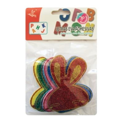 GOMA EVA FIGURA ADHESIVA CONEJO