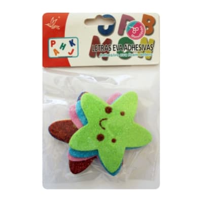 GOMA EVA FIGURA ADHESIVA ESTRELLA1