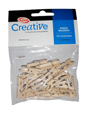 PINZA MADERA 30UNID ADIX