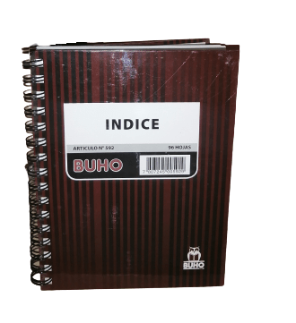 LIBRO INDICE BUHO 96 HOJAS