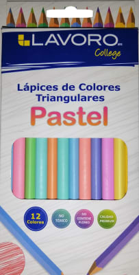 LAPICES 12 COLORES PASTELES