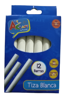 TIZA BLANCA ART & CRAFT 12 UNIDADES