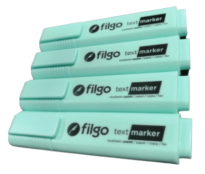 DESTACADOR FILGO PASTEL CELESTE
