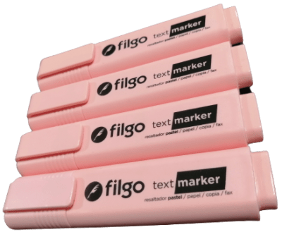 DESTACADOR FILGO PASTEL ROSA