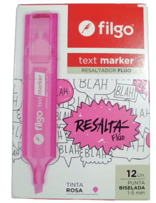 DESTACADOR FILGO FLUOR ROSADO