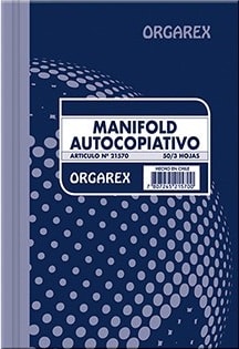 LIBRO MANIFOLD AUTOCOPIATIVO ORGAREX 50 HJS1